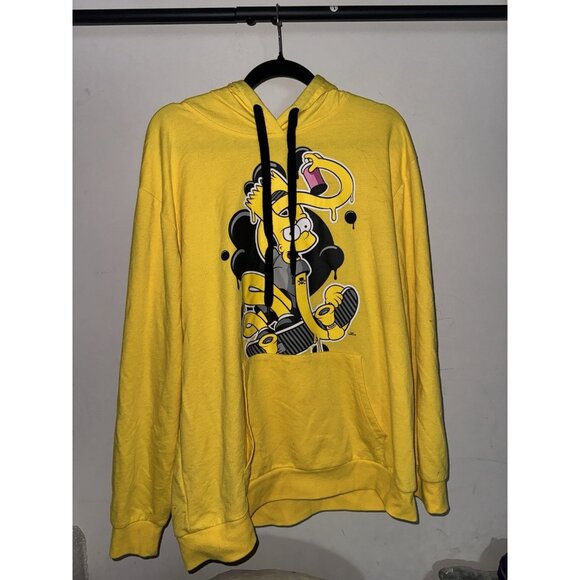 The Simpsons Bart Simpson EAT MY SHORTS Mens XL Hoodie Sweater Pull‎ Over HTF - Picture 3 of 9